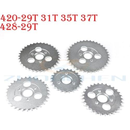 Motorcycle parts 420/428 29T/31T/35T/37T gear The chain is suitable for Pitbike RM Monkey Bike Z50 50CC Z50 rear gear sprocket