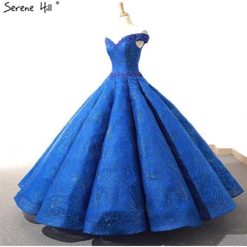 New Fashion Long Turkish Kaftan Dubai Blue Beaded Formal Evening Party Prom Ball Gown Dress Engagement Abiye Gowns Dresses 2020