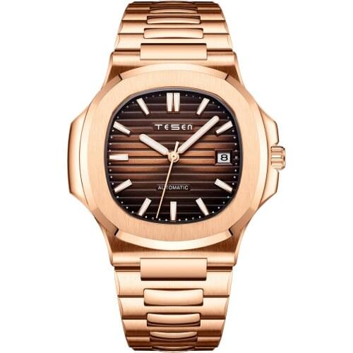 Mens Watches TESEN Top Brand Luxury Automatic Mechanical Watch Men Waterproof Sport Automatic Wristwatch Men Reloj hombres