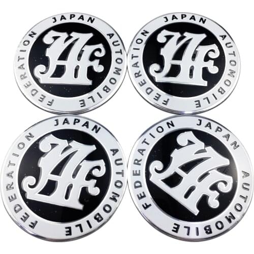 JAF Logo Auto Wheel Hub Cover Center Stickers Rim Decals For Cadillac Chevrolet V8 Trax Honda Accord Civic CRV Jaguar XF XE XK8