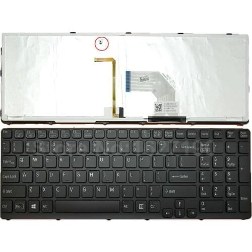 US Keyboard For SONY SVE17 BLACK FRAME BLACK Backlit Win8 New Laptop Keyboards With