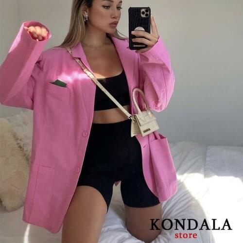 KONDALA Women's Long Blazers