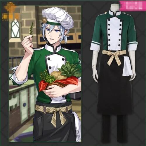 Twisted Wonderland NRC Chef Silver riddle cos Anime Set cosplay costume 2021 LL