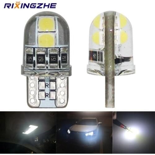RXZ 100pcs T10 LED W5W Canbus 3030 4 SMD 194 168 W5W Non polar Auto Wedge Tail Side Bulb reading plate lamp Wholsale
