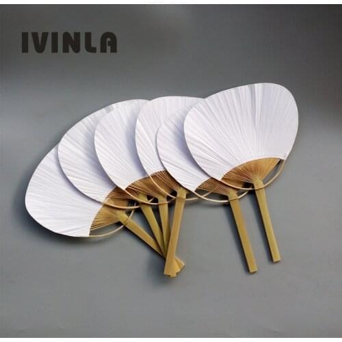 Hot Selling 30pcs/lot Wedding Paper Paddle Fan Wedding Hand Fan For Wedding Decoration