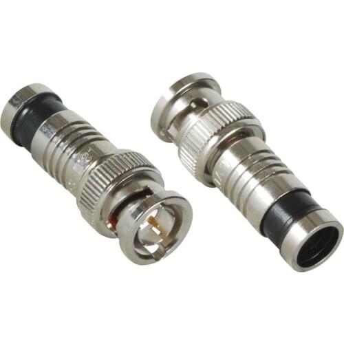Lot10 BNC compression rg6 crimp connector Coax/coaxial cable/wire end video/CCTV
