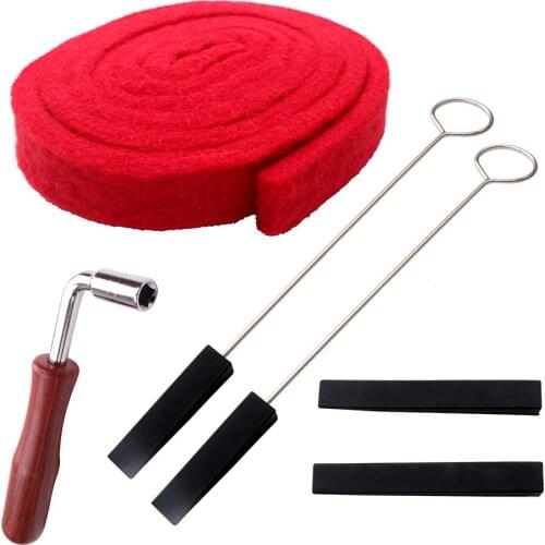 6pcs/Set Piano Tuning Hammer Lever Tuner Mute Kit Musical Instruments Accessories Kit with Short Mute with Handle