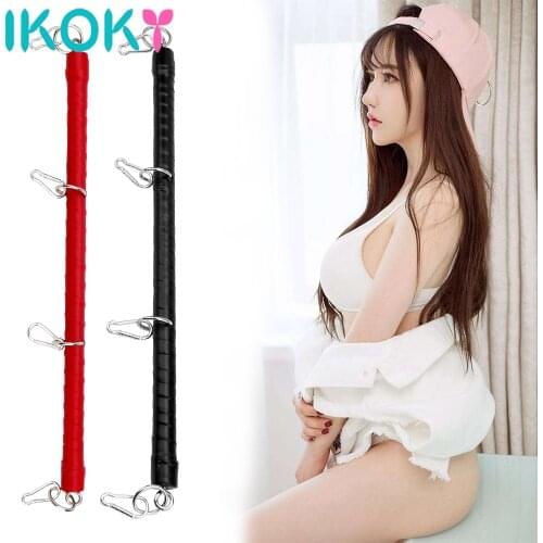 Stainless Steel Metal Adjustable Spreader Bar Bondage Set Unisex Hogtie Hand Ankle Cuffs Fetish bdsm Restraints Shackles Sex Toy