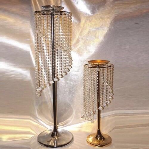 10PCS luxury acrylic flower stand centerpiece vases wedding flower chandelier for table decoration