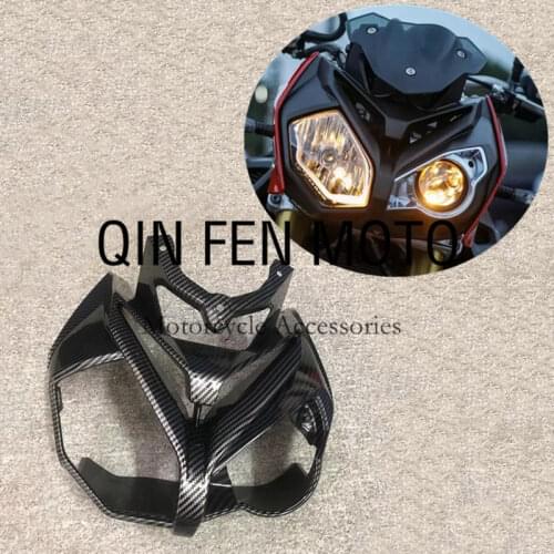 Carbon fiber paint Motorcycle Front Upper Fairing Headlight Cowl Nose Fit For BMW S1000R 2015 2016 2017