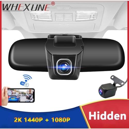 WHEXUNE Novatek 96675 Wifi Car DVR Video Recorder HD 1080P Wireless APP Manipulation 2K 1440P Hidden Dash Cam camera Registrator