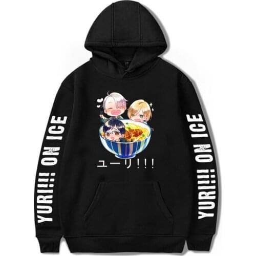 Yuri! On Ice Anime Manga Hoodies Printed Men/Women Fashion Hooded Tops Sweatshirt Streetshirt Pullover Harajuku Unisex Clothing