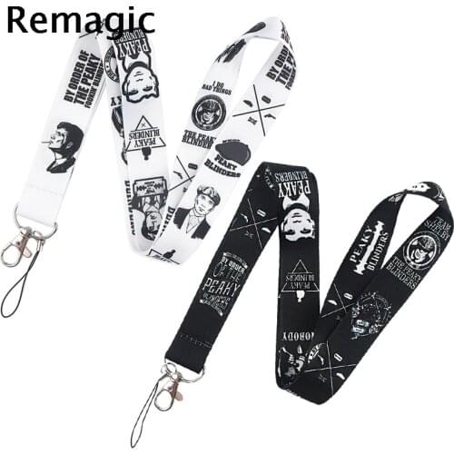 Peaky Blinders Lanyard Keys Phone Holder Funny Neck Strap With Keyring ID Card DIY Animal webbings ribbons Hang Rope couple gift