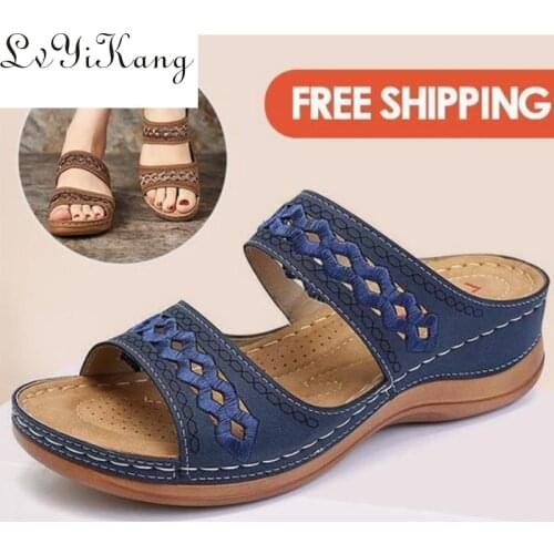 Women Sandals Fashion Wedges Shoes For Women Slippers Summer Shoes With Heels Sandals Flip Flops Women Beach Casual Shoes