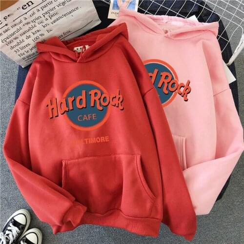 2021 New Arrival Women Printed Thicken Hoodies Oversized Punk Streetwear Pullovers Winter Warm Sweatshirt Graphic