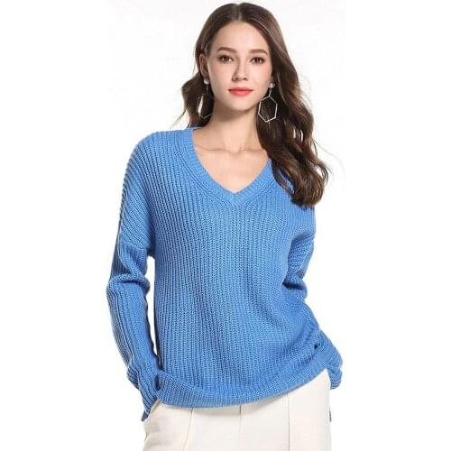 Blusas De Inverno Feminina Poncho 2019 Exploding European And American Large Size Womens Wear V Collar Sleeved Ladies Sweater