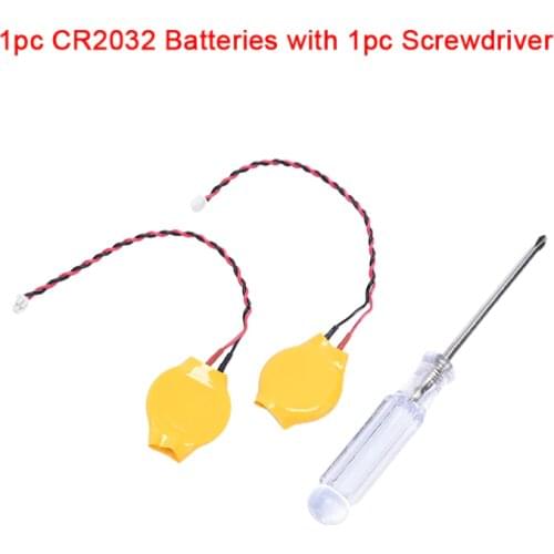 2Pcs/Lot CR2032 2032 Battery Wire Laptop Motherboard BIOS CMOS Battery With Wire Disassemble Battery Accessories And Parts
