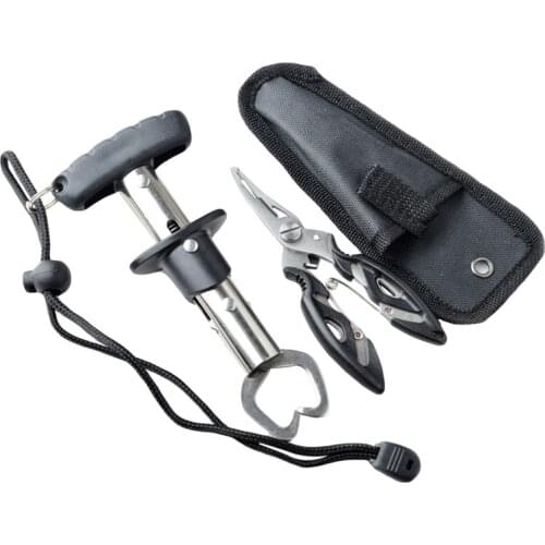 2pcs Fish Grip Plier Nipper Snip Fishing Lure Remove Hook Tackle Tool Fish Gripper Plie Pincer Scissor Cutter Lipgrip