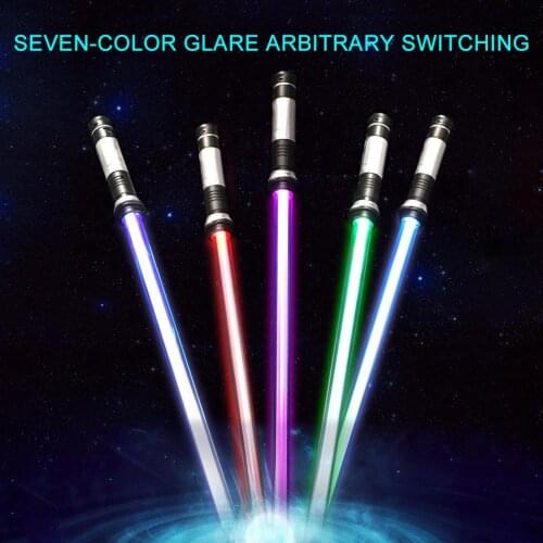 2-in-1 LED Sound Light Up Sword Telescopic Extendable and Collapsable Sword for Kids Costumes