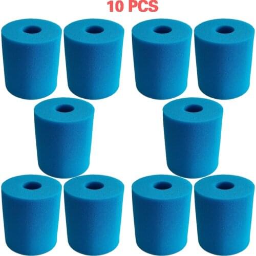 3/5/10 PC reusable washable pool filter sponge sponge box for Intex H type cleaning replacement 202
