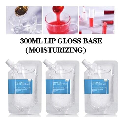 300ml Clear Lip Gloss Base Gel Lip Glaze Material Odorless Moisturizing Lipgloss Base for DIY Lip Gloss Wholesale Lipgloss