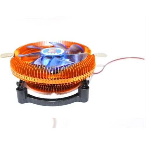 Fast Free Ship Silent Q9 1155 for AMD 775 desktop CPU fan CPU radiator copper plating LED with blue light CPU Cooler