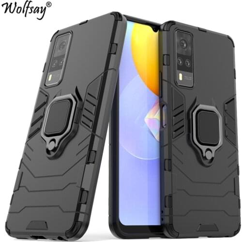 For Vivo Y51 2020 Case Bumper Armor Magnetic Suction Stand Full Edge Back Cover For Vivo Y51 2020 Case For Vivo Y51 2020 6.58"