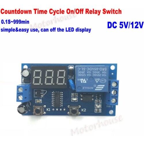 Digital LED DC 5V 12V Infinite Cycle Delay Timer Relay Switch Turn On Off Module