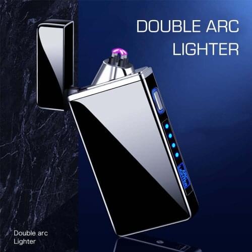X-Lighter Super Dual Arc Electric Lighter USB Rechargeable Windproof Plasma Cigarette Lighters Gadgets for Men Smoke Accessories
