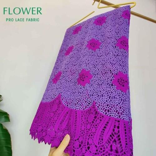 Purple 2.5 Yards Dry Lace Original Ankara 100% Cotton Dry Lace For Bride Or Bridesmaids Dresses Swiss Voile Lace In Switzerland