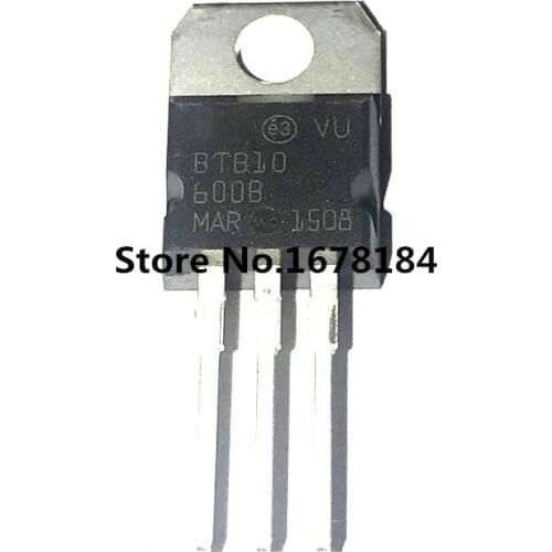 BTB10-600BWRG IC TRIAC 10A 600V TO-220AB BTB10-600BW 10-60 BTB10-60 10-600 BTB10 10-600B 5PCS