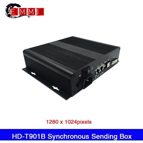 Free Shipping HD-T901B Synchronous LED screen Sending Box with HD-R Series Receiving Card Control Range 1.3 million Pixels