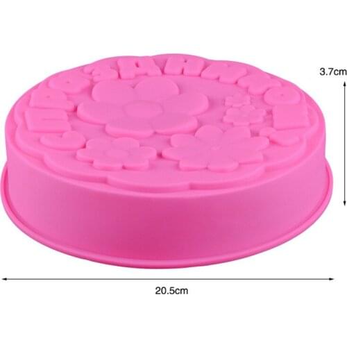 Round Shape Flower Pattern Silicone Cake Mould Bakeware DIY Birthday Cake Mold Kitchen Baking Tools