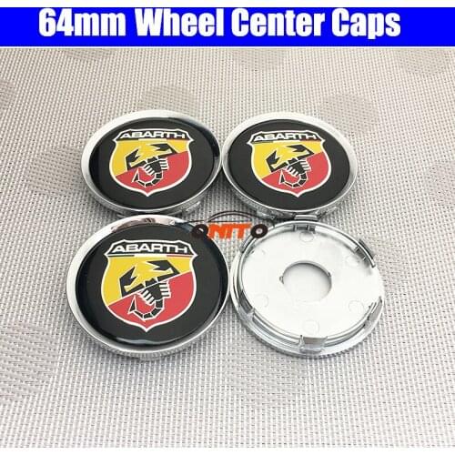 Hot Auto Styling Car Wheel Center Center Hubs Caps Emblem cover 4pcs/set 64MM Wheel Dust-proof emblem covers for ABARTH logo