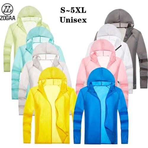 ZOGAA Outdoor Skin Clothing Mens Sun Protection Clothing Womens Ultra-thin Breathable Anti-UV Sun Protection Clothing