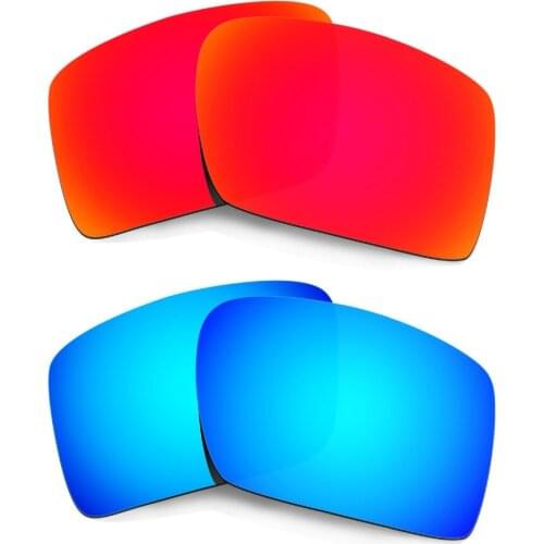HKUCO For Eyepatch 2 Polarized Replacement Lenses 2 Pairs Red & Blue