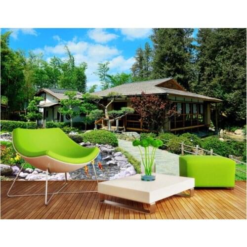 Custom photo 3d wallpaper Non-woven mural Classical garden architecture painting 3d wall mural wallpaper for living room