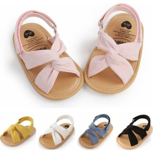 Fashion Baby Girls Sandals Breathable Anti-Slip Summer Newborn Toddler Candy Color Soft Sole First Walkers Shoes 0-18M