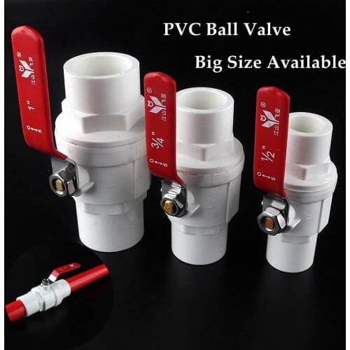 2~10pcs Innner Dia 20~50mm PVC Pipe Ball Valves Water Irrigation System Drainage Tube Quick Valve Water Pipe Connector Fittings