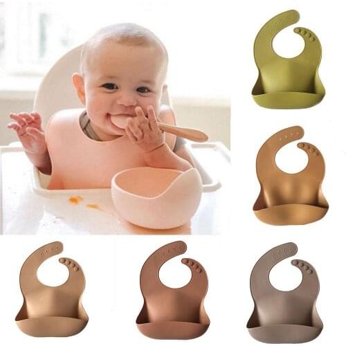 Newborns silicone Baby Feeding Burp Cloth Bandana Drooling Toddler Infant Scarf Aprons Bibs Stuff Babador Fashionable S6K8