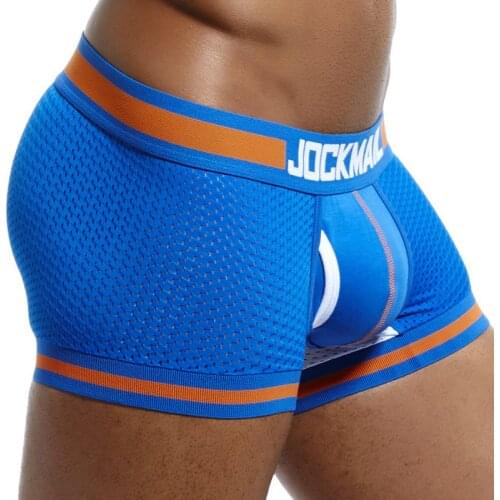 Sexy Boxer Men Underwear Mesh Low Rise Breathable Cotton U Convex Pouch Athletic Supporters Leggings Boxers Hombre Boxershorts