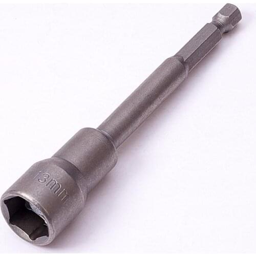 Utoolmart New 1/4" 7mm/13mm Magnetic Hex Socket 100mm/150mm Long Metal Impact Nut Setter Driver Socket Bit 1pcs Hand Tools