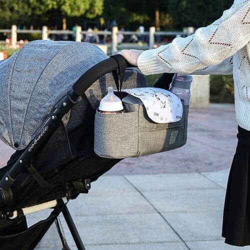 Waterproof Hanging Baby Stroller Organizer Stroller Bag Baby Car Pocket Trolley Bag Carriage Large Capacity Stroller Accessories