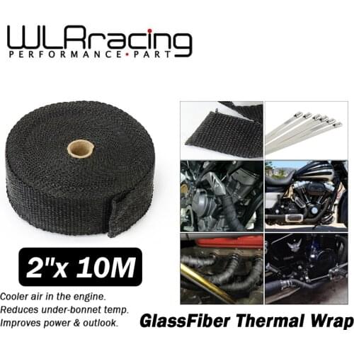 WLR - 2" *10meter Thermal Wrap,exhaust insulating wrap ,header wrap ,exhaust pipe wrap + 4 pcs Ties WLR1810