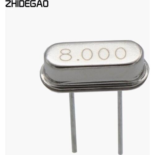 10pcs 8.000M 8.000MHZ 8MHz 8 MHZ Quartz Crystal Resonator Passive Oscillator HC 49S New ZHIDEGAO