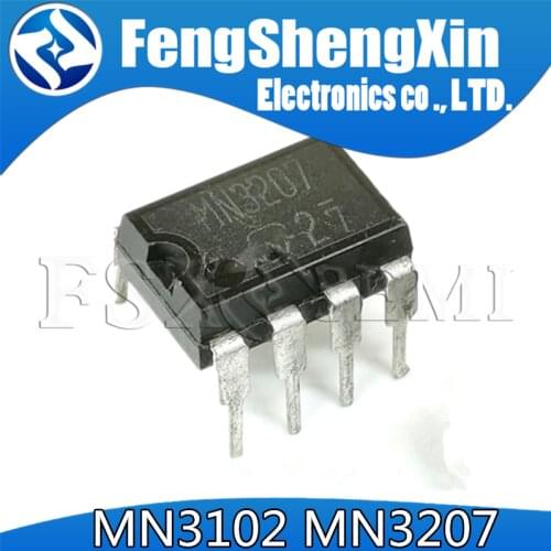 10pcs/lot MN3207 DIP-8 1024-Stage Low Voltage Operation, Low Noise BBD for Analog Signal Delays