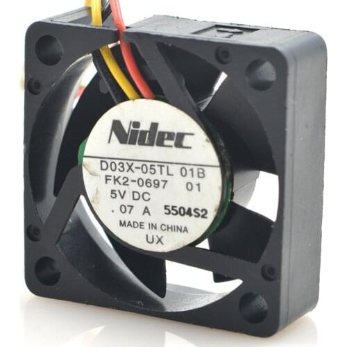 FOR NIDEC d03x-05tl 5V 0.07a 3010 3CM 3-wire double ball cooling fan with speed measuring