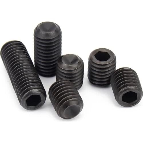 5/10/20pcs M3 M4 M5 M6 M8 DIN916 Black 304 A2-70 Stainless Steel Hex Hexagon Socket Allen Cup Point Set Screw Grub Headless Bolt