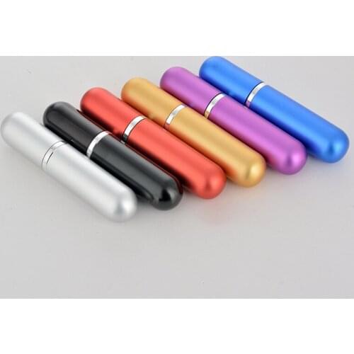 5PC/LOT 6ML Mini Portable Aluminum Refillable Perfume Bottle With Spray Empty Cosmetic Containers With Atomizer For Traveler -5