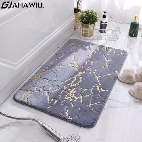 AHAWILL Non-Slip Super Absorbent Bath Mats Fluffy Faux Rabbit Hair Rugs For Living Room Sofa Chairs Bathroom Carpets Home Decor